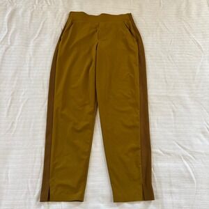 Athleta Olive Green Side-Stripe Cropped Ankle Pants
